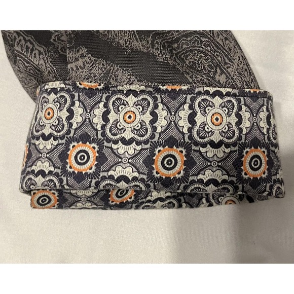 Robert Graham Shirt Mens 1XLT Black Gray Paisley Casual Long Sleeve Button Cuffs - Picture 12 of 16